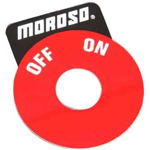 Battery Disconnect Decal Red/Black On-Off Logo