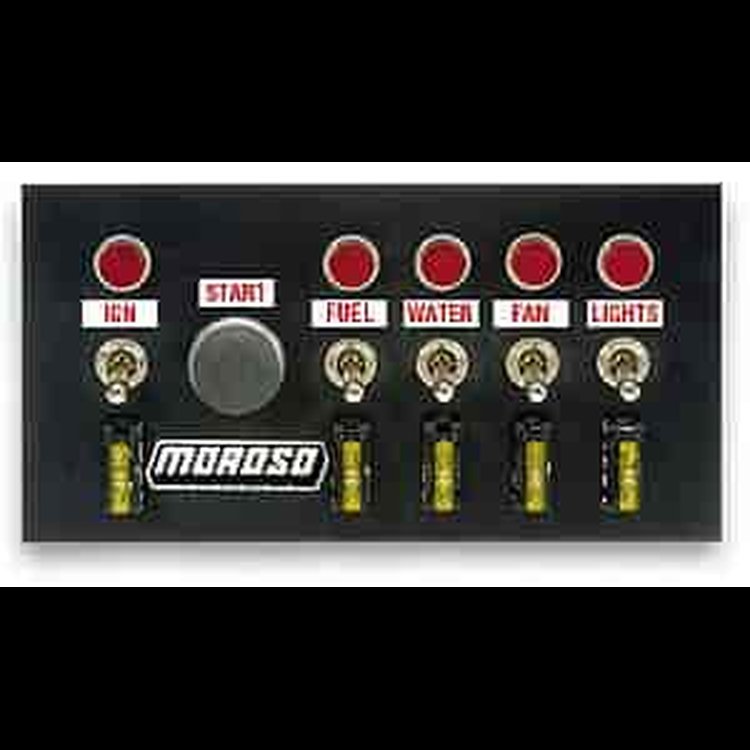 4" x 7-3/4" Drag Race 5-Switch Panel