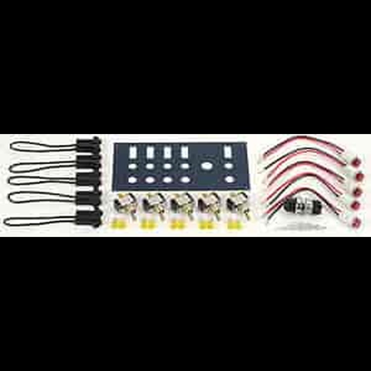 4" x 7-3/4" Fiber Design Switch Panel Blue/Black with starter button