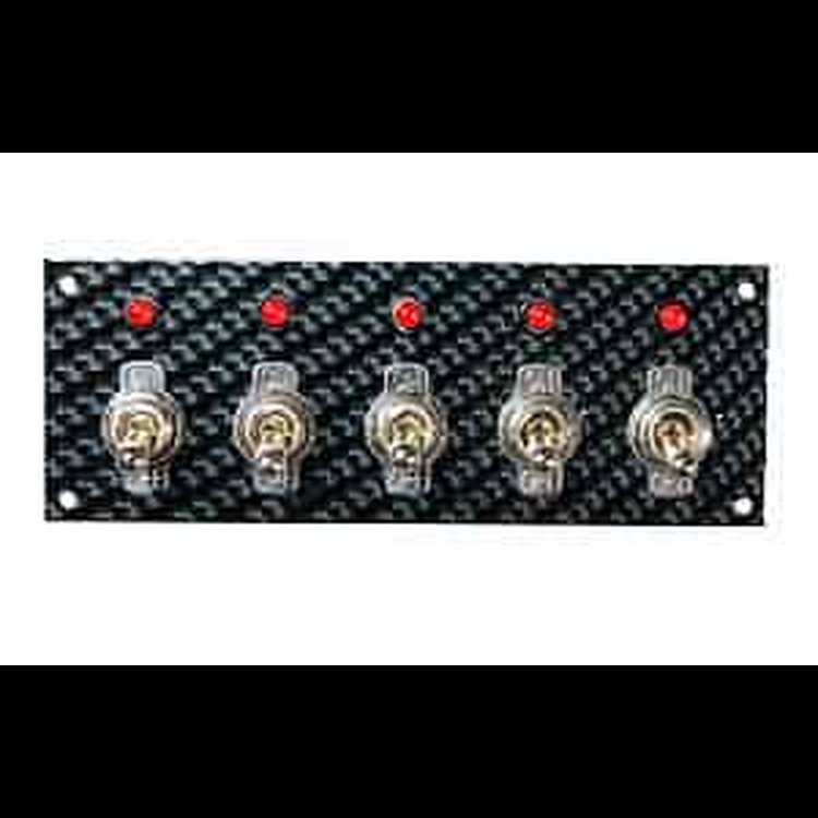2" x 5-1/2" Fiber Design Switch Panel Gray/Black