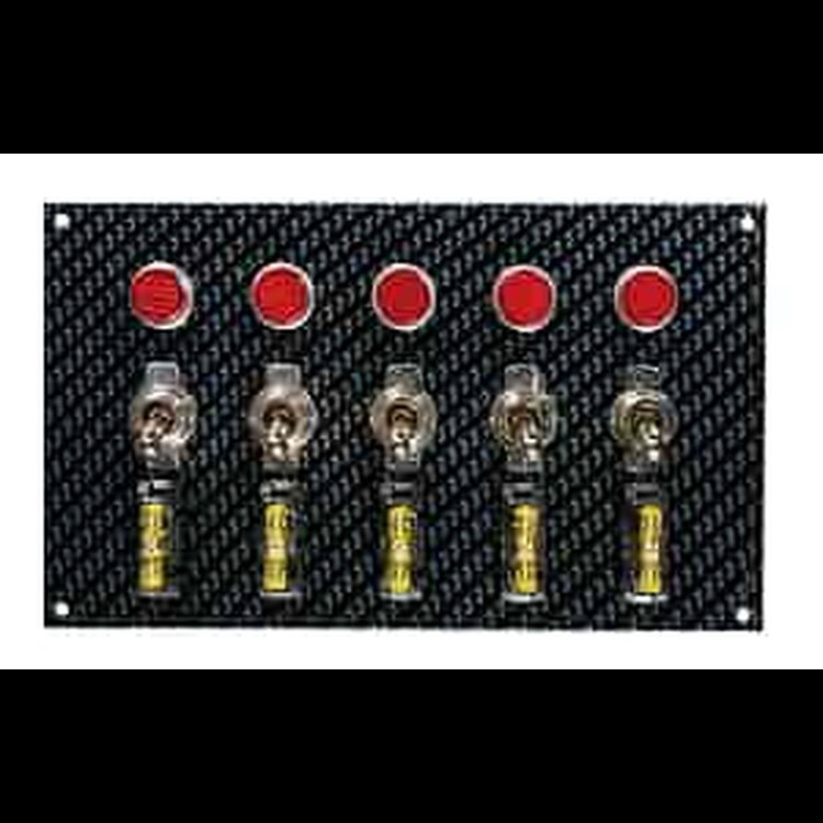4" x 6-3/4" Fiber Design Switch Panel Gray/Black