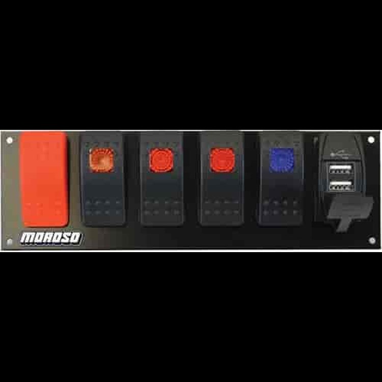 Rocker LED Switch Panel, USB Ports