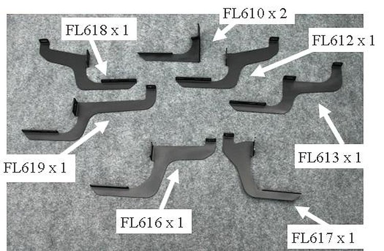 Fusion Oval Step/Factory Board/ClassicPro Running Board Mounting Kit Fits Select Ford Transit 150/250/350