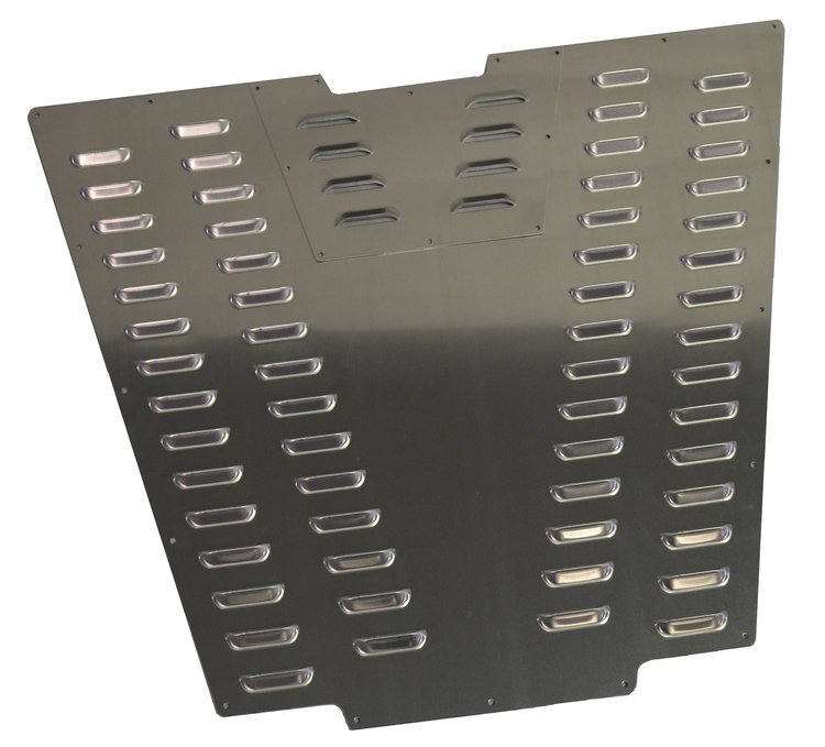 Hood Vent Louvered Plate for 2007-2018 Jeep Wrangler JK/JKU [Bright Mill Finish]