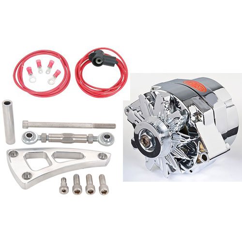 100 Amp Alternator Kit w/Long Water Pump Small Block Chevy Includes: