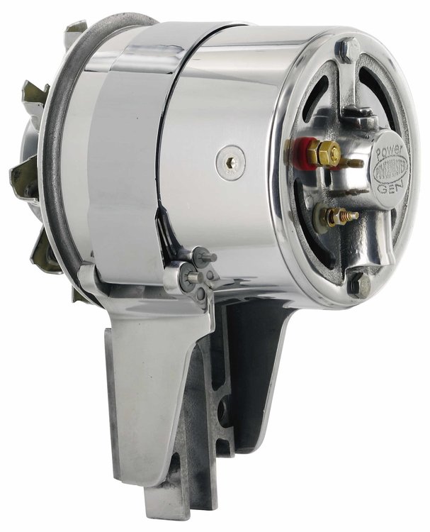 1949-53 Ford Flathead PowerGEN Strap Mount Alternator Polished