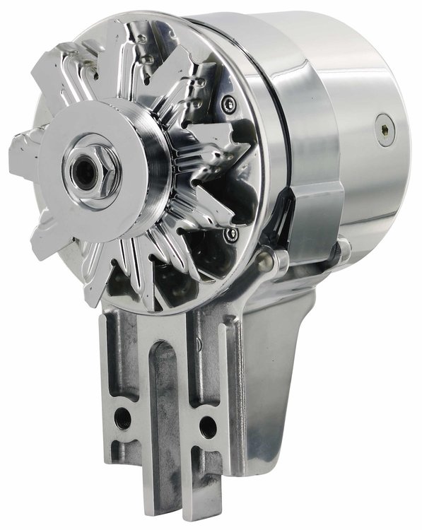 1949-53 Ford Flathead PowerGEN Strap Mount Alternator Polished