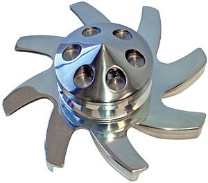 KIT-130mm Swirl fan 1V pulley 6 hole cone polished