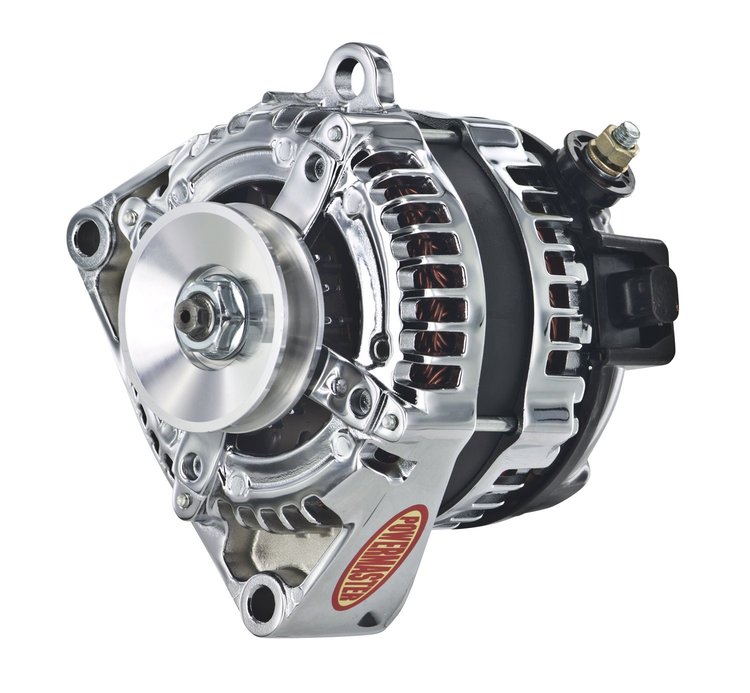 GM 12si-Style Alternator Chrome 3-Wire, V-Belt Pulley