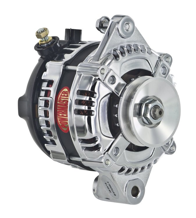 GM 12si-Style Alternator Chrome 3-Wire, V-Belt Pulley