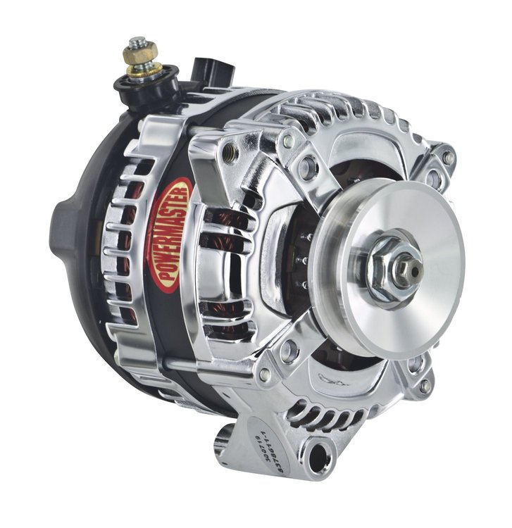 GM 12si-Style Alternator Chrome 3-Wire, V-Belt Pulley