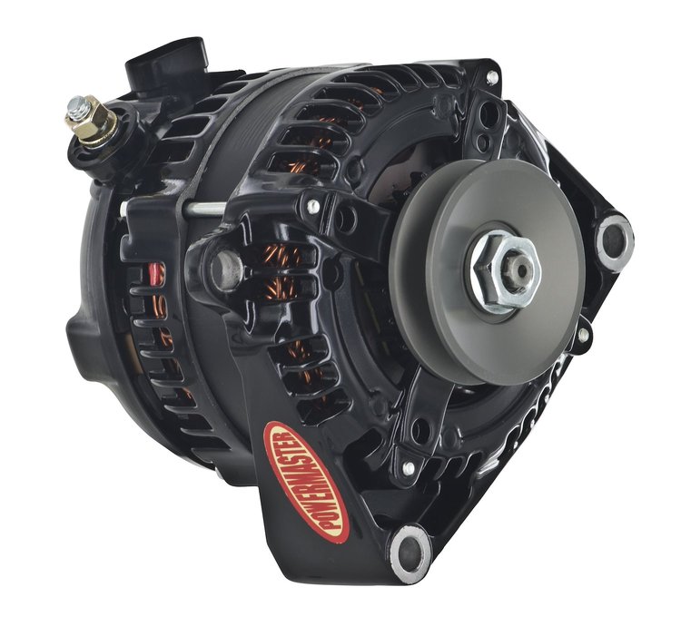 GM 12si-Style Alternator Black 3-Wire, V-Belt Pulley