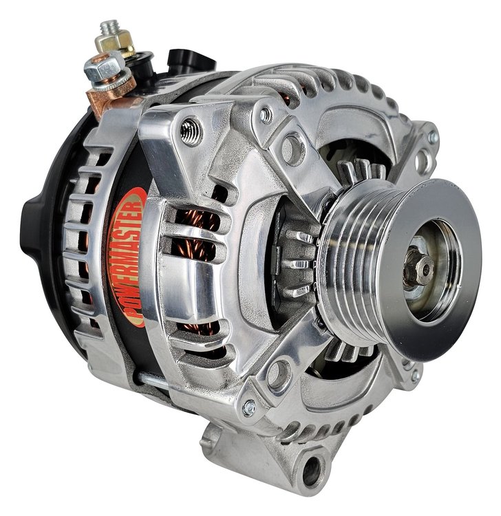 GM 12si-Style Alternator Polished 3-Wire, Serpentine Pulley