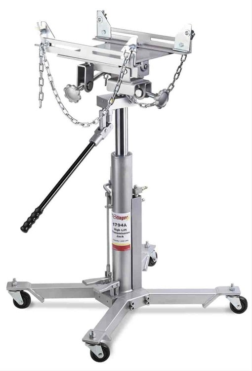 1000 Lb Air/Hydraulic High Lift Stinger Transmission Jack