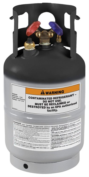 17990 Robinair 1234yf 30 lb. Contaminated Refrigerant Tank w/Float