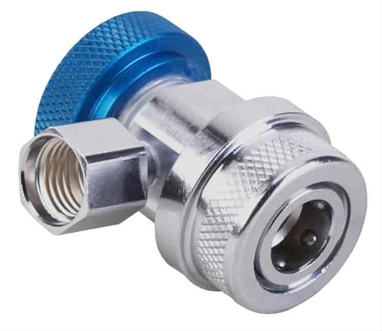 R-134A Low Side Field Service Coupler Compact Design Blue Actuator