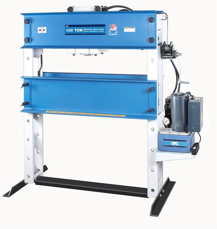 1858-1P 100 Ton Press W/ Single Phase Elect Pump