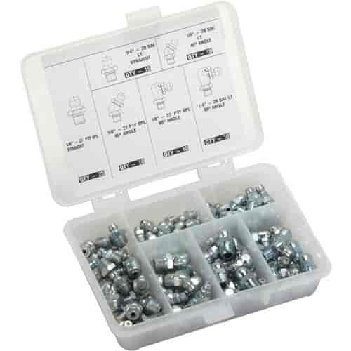 SAE Grease Fitting Assortment Kit 80-Piece