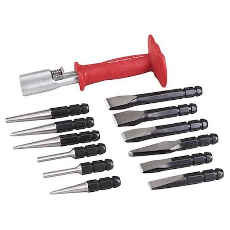 4605 Interchangeable Punch & Chisel Set w/Quick-Change Handle