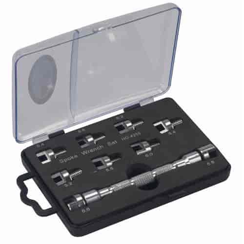 Motorcycle Pro Spoke Tool 9 Interchangeable Wrench Ends