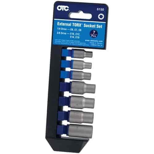External Torx Socket Set 7-Piece Includes: