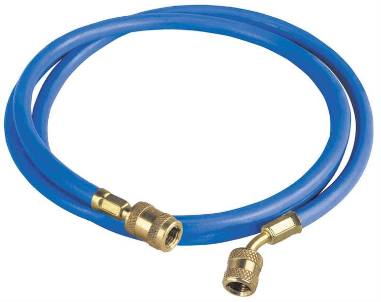 72in Blue Enviro-Guard Hose With 45 Deg Quick Seal Fitting
