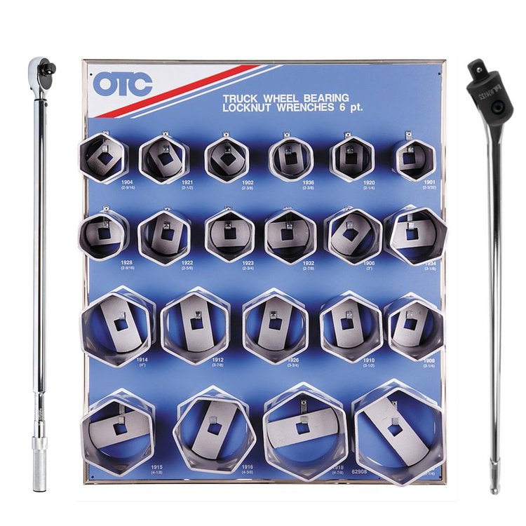 9850 Truck Wheel Bearing Locknut Sockets (6-pt.) w/Display Board KIT