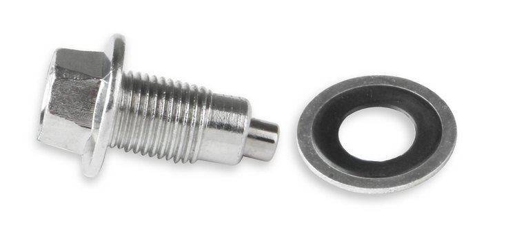 Chrome Oil Pan Drain Plug for 1955-1983 GM, Ford and Chrysler V8 Applications