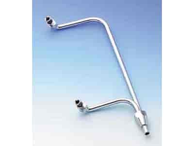 Chrome Fuel Line Kit Fits Holley 4011 carb