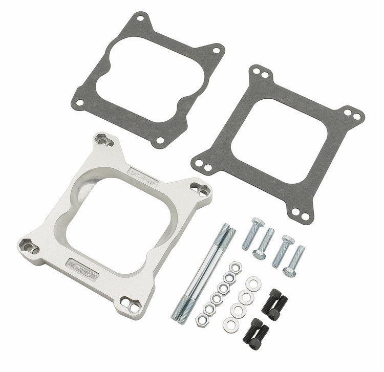 Carburetor Adapter for Square Flange 4-Barrel to Spreadbore Manifolds [3/4 in. Thick, Open Center]