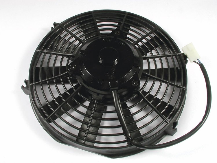 10" Electric Fan : Thickness 3.09"  950 CFM  2600 RPM  8.3 amp draw