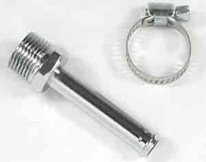 Chrome Barb to NPT Fitting Straight 3/8" NPT