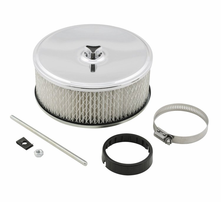Chrome-Plated Deep-Dish Air Cleaner 6-1/2" Diameter