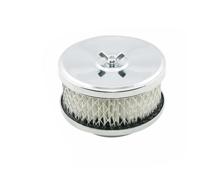Chrome-Plated Deep-Dish Air Cleaner 4" Diameter