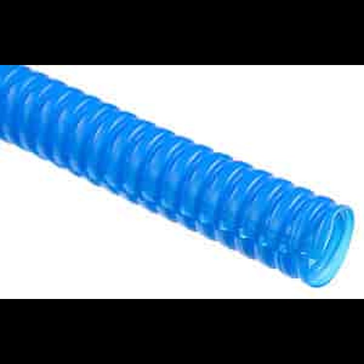 Convoluted Tubing with Tie Straps Blue