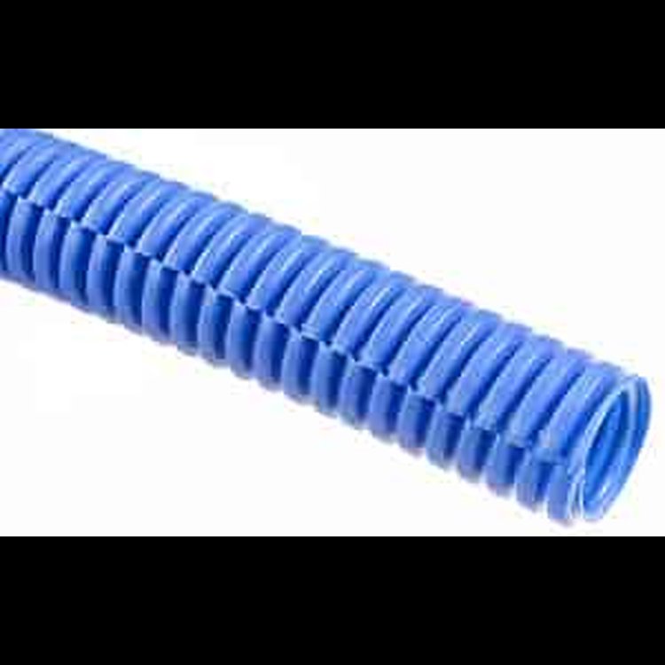Convoluted Tubing with Tie Straps Blue