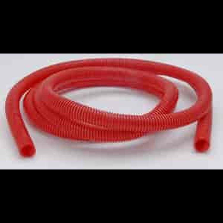 Convoluted Tubing with Tie Straps Red