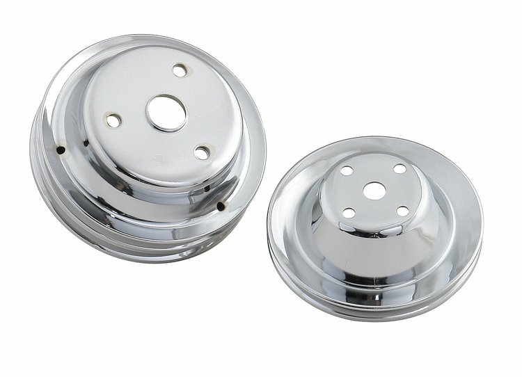 Chrome Pulley Set 1969-85 Small Block Chevy