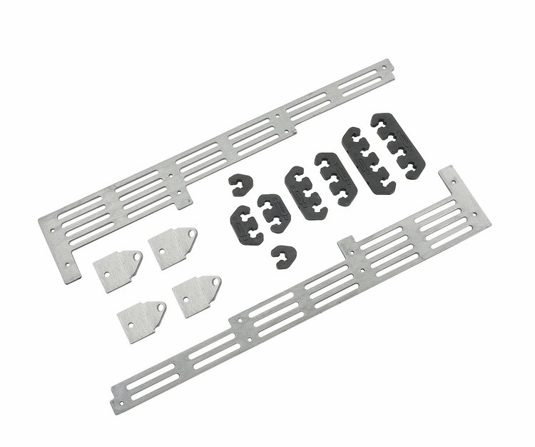 Wire Divider Brackets Brushed Silver