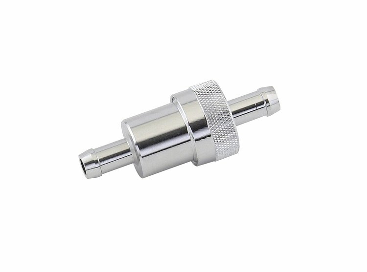 Polished Aluminum In-Line Fuel Filter