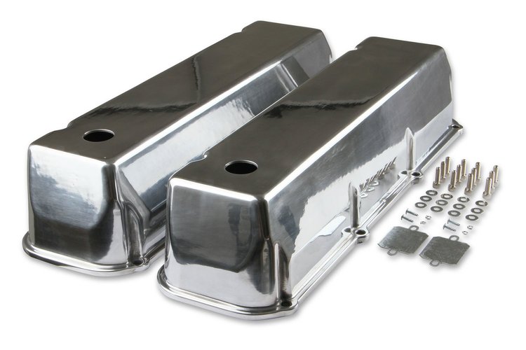 Cast Aluminum Tall Valve Covers for 1968-1997 Ford 429/460 Big Block [Polished]