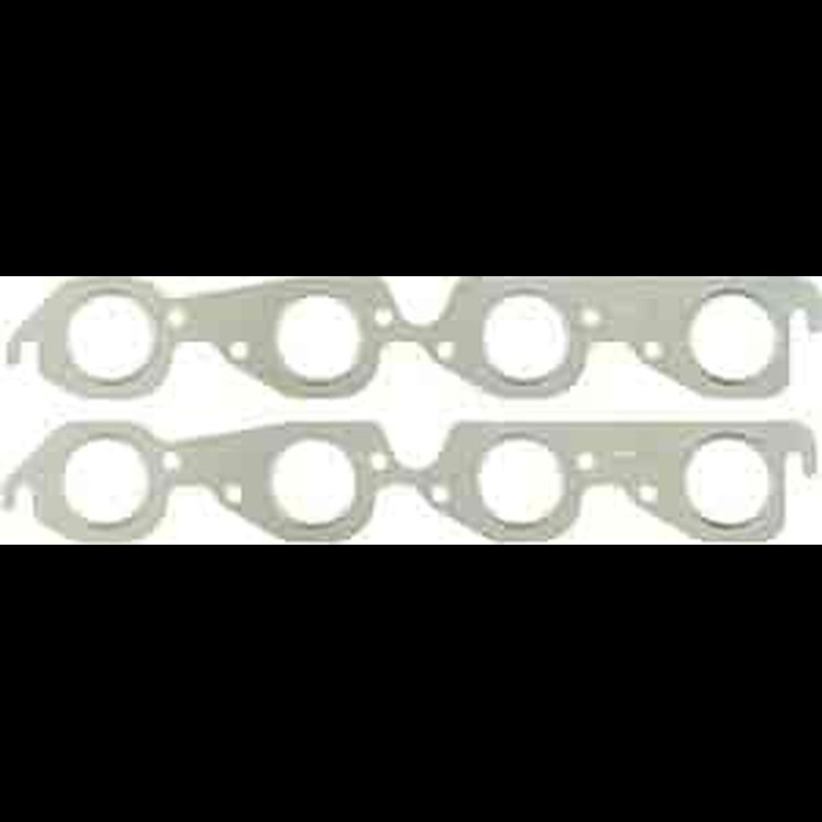 Embossed Aluminum Exhaust Gaskets BB-Chevy Round Port 1.92"