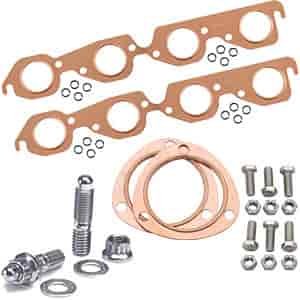 Copper Exhaust and Collector Gaskets with Stainless Steel Header Stud Kit BB-Chevy