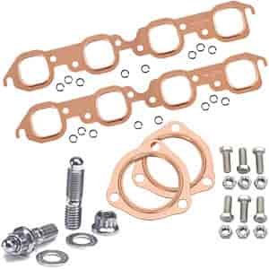 Copper Exhaust and Collector Gaskets with Stainless Steel Header Stud Kit BB-Chevy