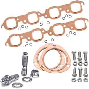 Copper Exhaust and Collector Gaskets with Stainless Steel Header Stud Kit BB-Chevy