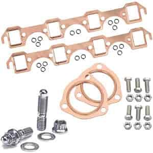 Copper Exhaust and Collector Gaskets with Stainless Steel Header Stud Kit SB-Ford