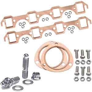 Copper Exhaust and Collector Gaskets with Stainless Steel Header Stud Kit SB-Ford