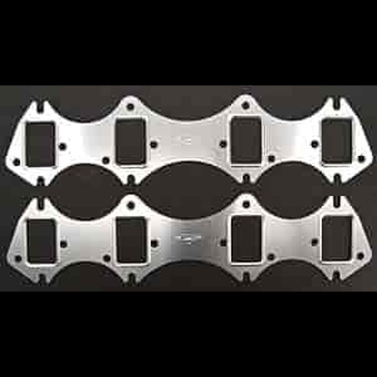 Embossed Aluminum Exhaust Gaskets Ford 332-390 FE Square Port