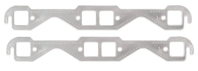 Aluminum-Layered Header Gaskets for 1955-1991 Chevy 262-400 Small Block [1.45 in. x 1.48 in. Square Port]