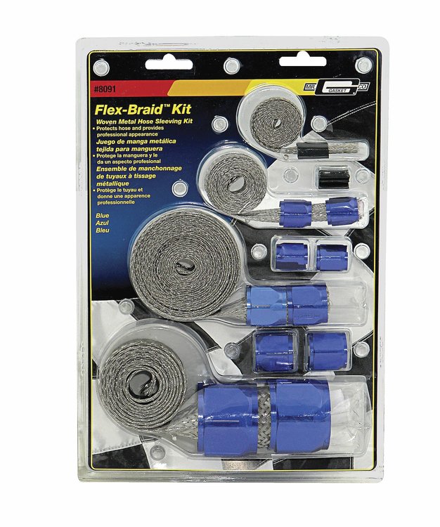 Braided Hose Kit Blue
